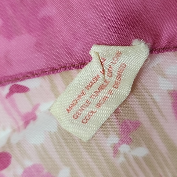 Pink Tan White Cream Countryside Print 100% Polyester Scarf - Picture 7 of 7